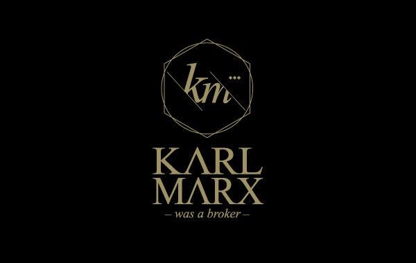 Karl marx was a broker logo nero